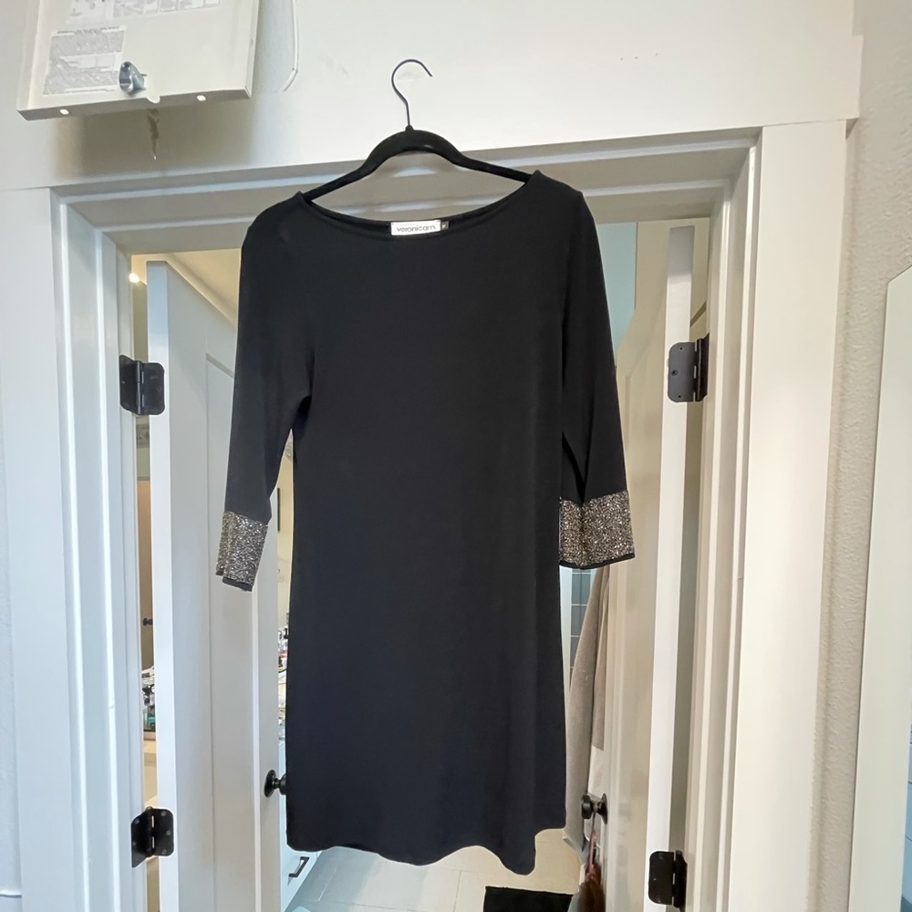 Black and gold dress